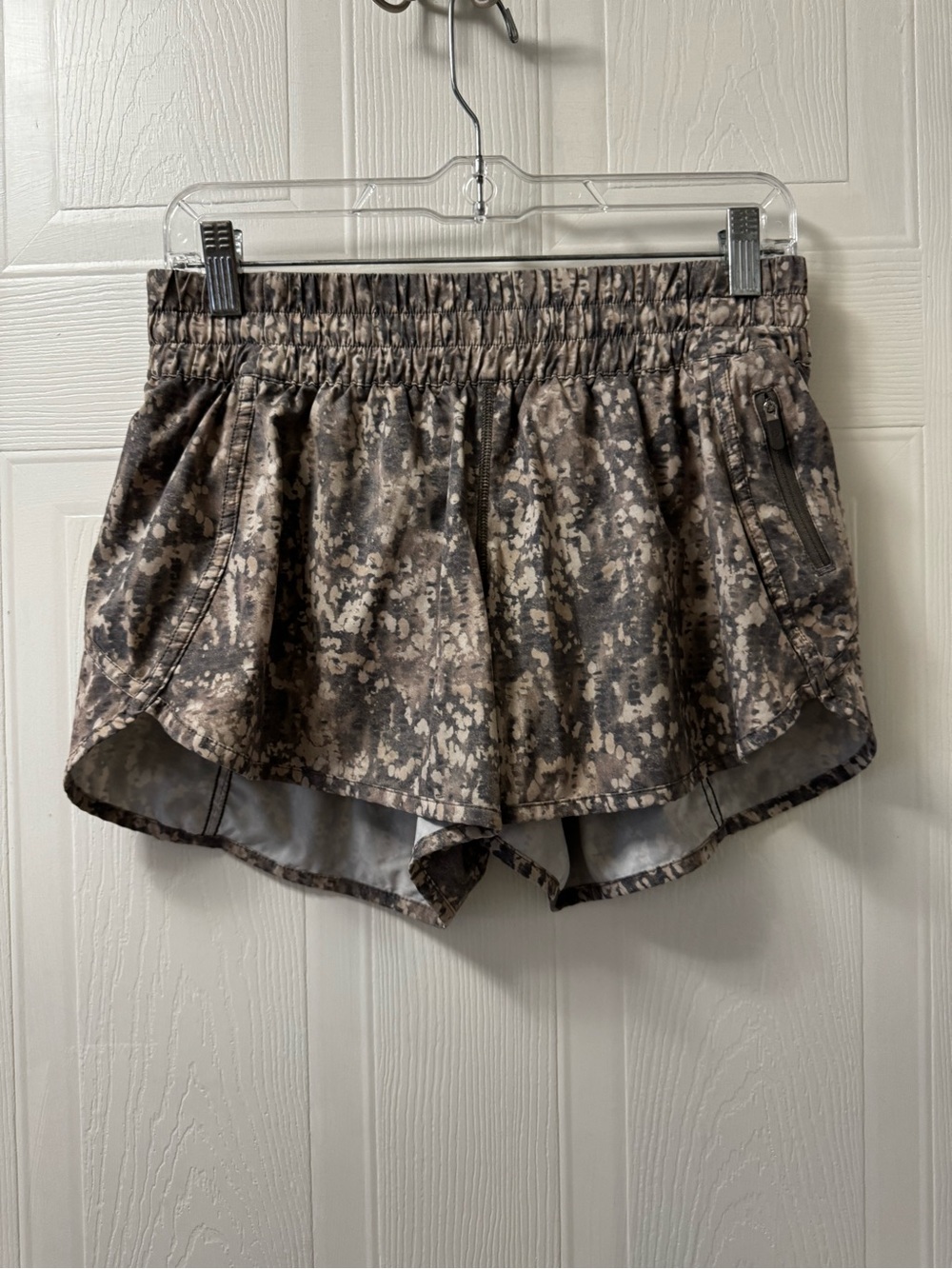lululemon athletica Brown Camo-Pattern Running Shorts
